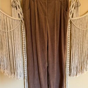 HALARA Brown Corduroy Wide Leg Pants